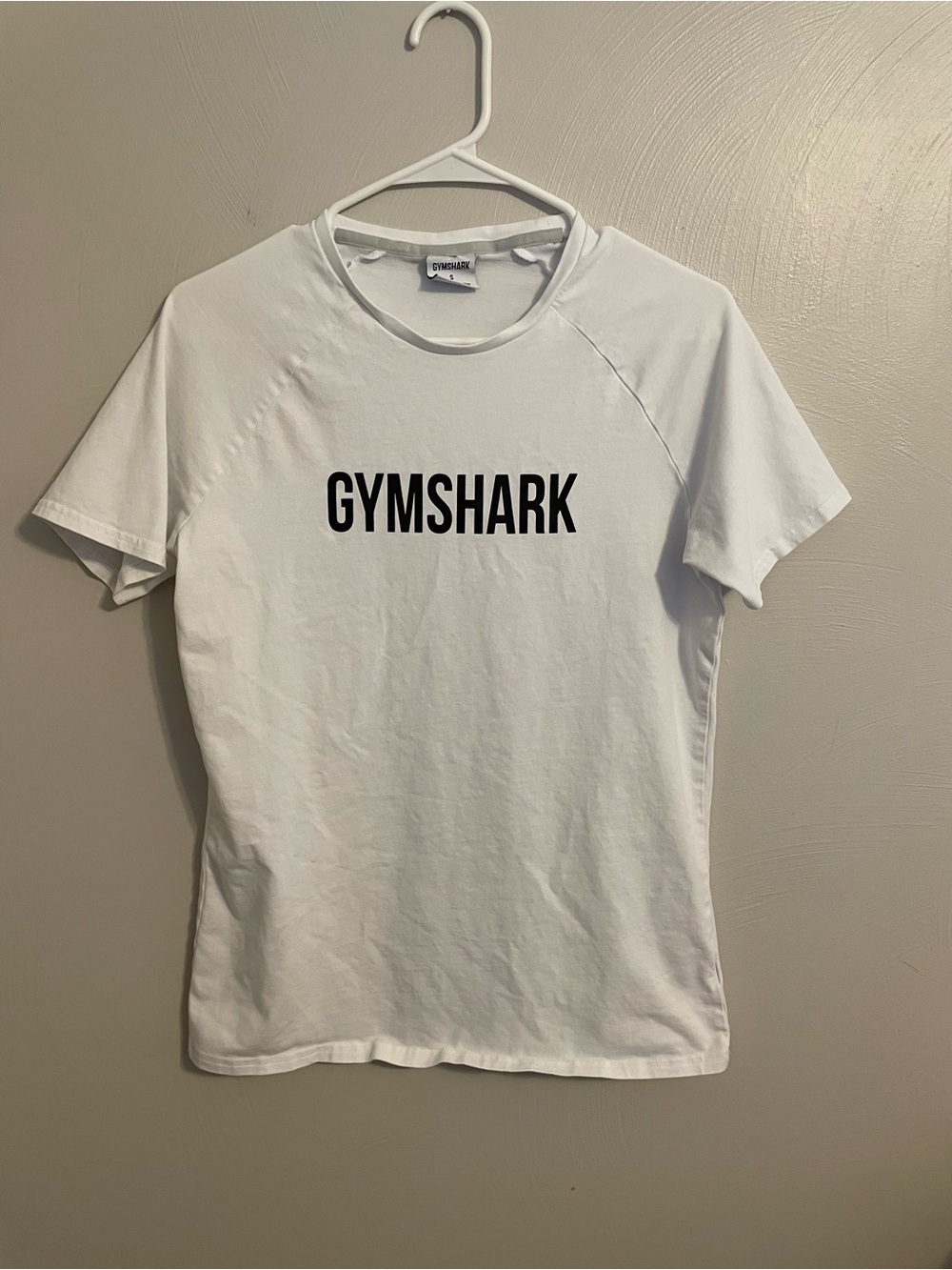 Gymshark Men’s White Logo Tee Size Small